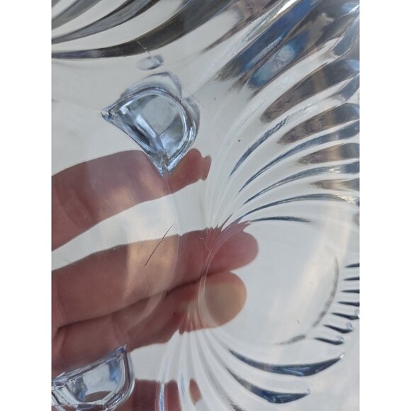 Paden City‎ 13.5" Blue Footed Console Bowl Compote Serving Tray "Maya" - Picture 15 of 16